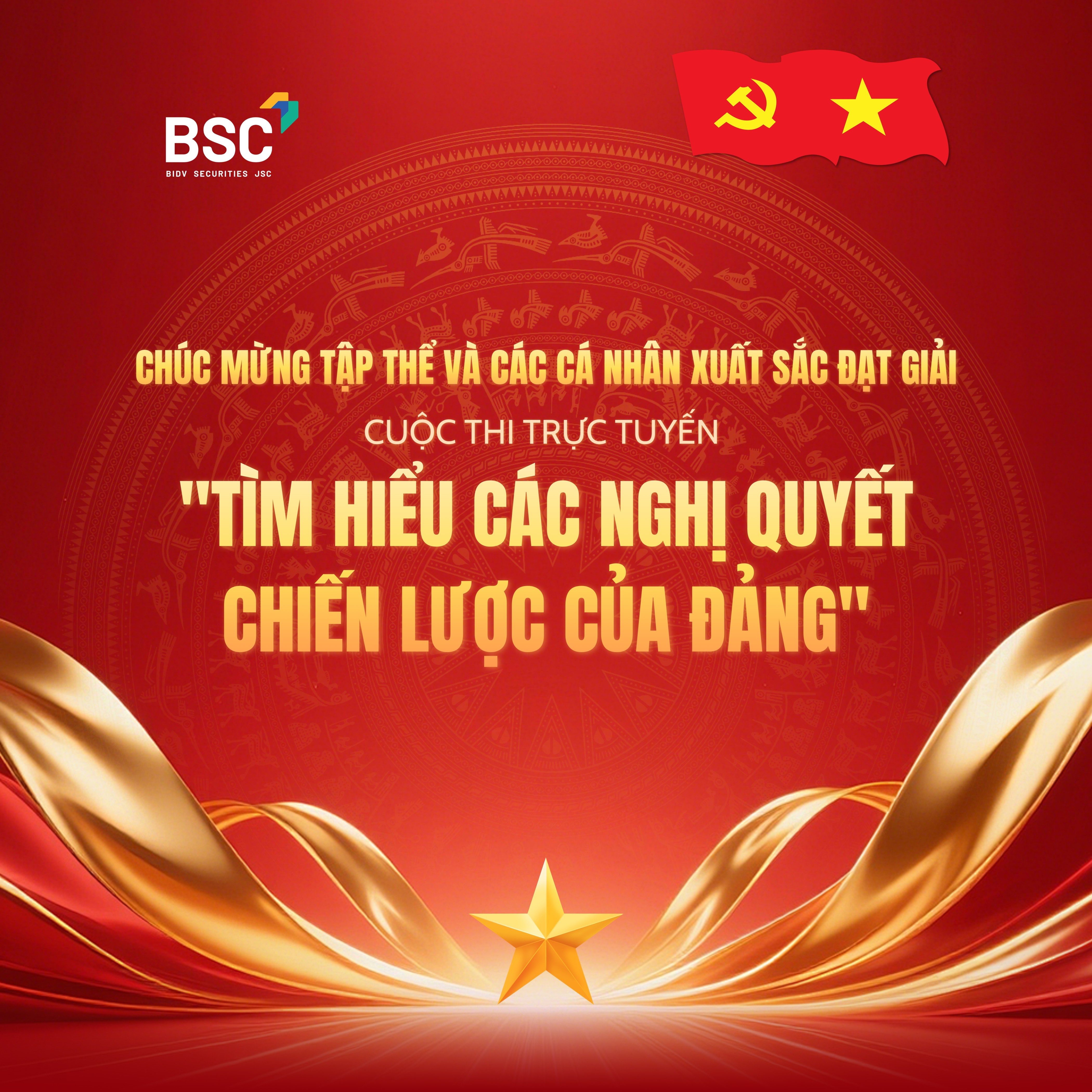 BSC chúc mừng tập thể, cá nhân xuất sắc tại Cuộc thi trực tuyến tìm hiểu các Nghị quyết chiến lược của Đảng 