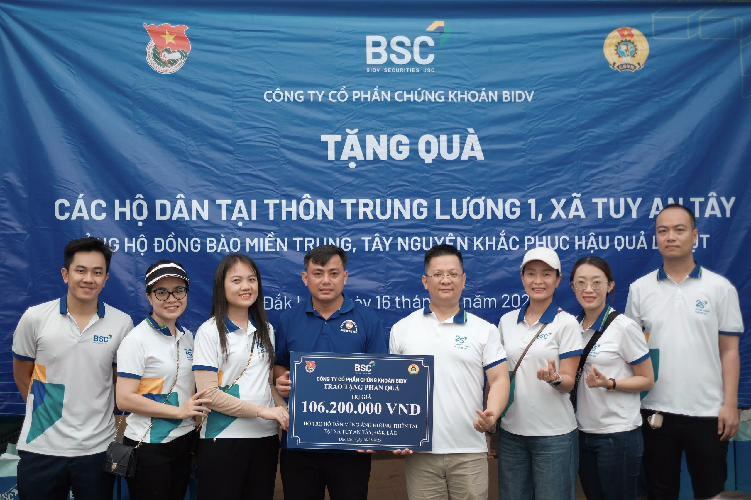 BSC chung tay vì miền Trung - Tây Nguyên trong chương trình thiện nguyện tại xã Tuy An Tây, Đắk Lắk (Phú Yên cũ) 