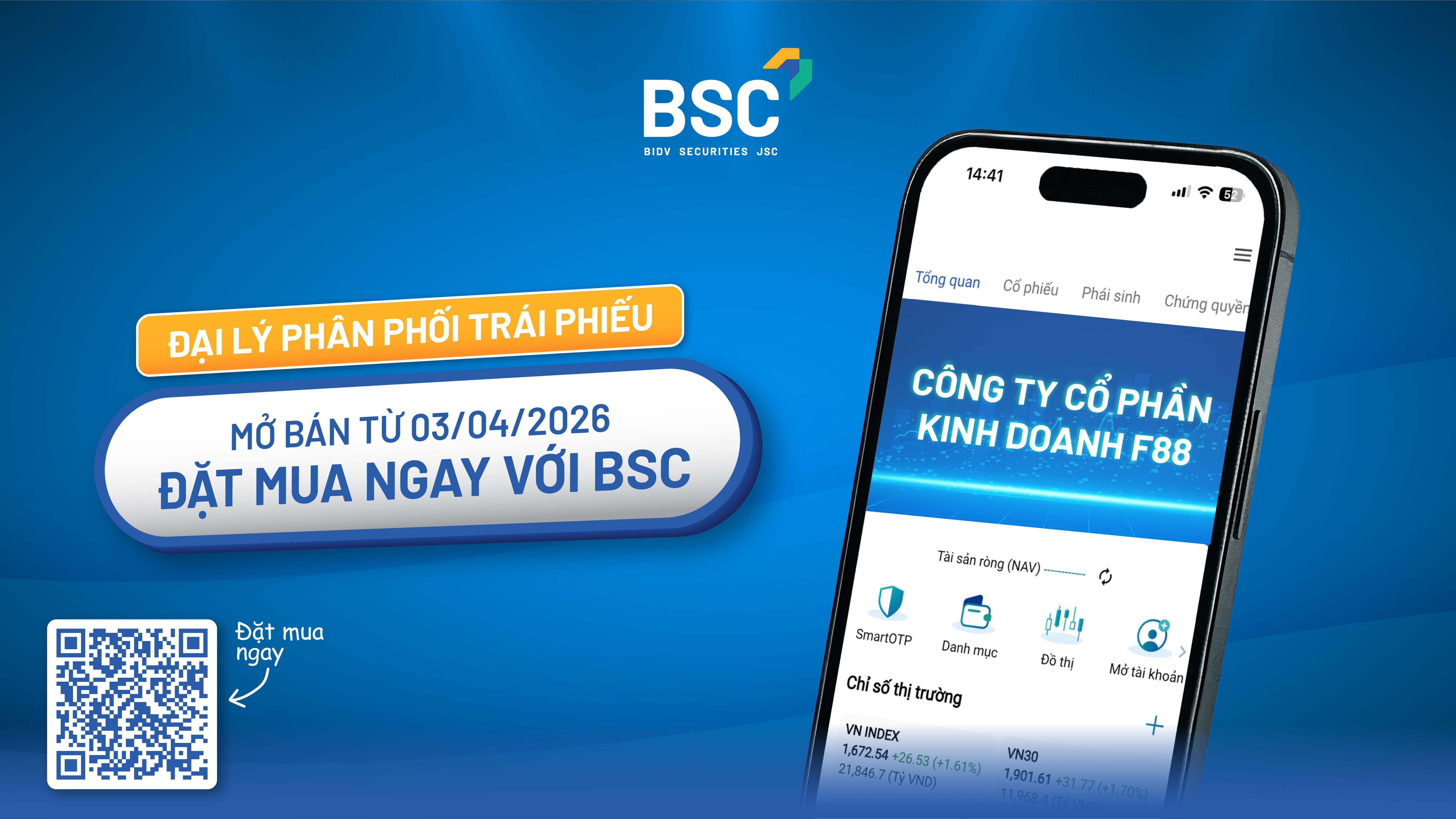 BSC - Hướng dẫn Nhà đầu tư đăng ký mua Trái phiếu ra công chúng (Đợt 2) của Công ty Cổ phần Kinh doanh F88 (Trái Phiếu F88BOND.PO.02) bằng hình thức trực tuyến