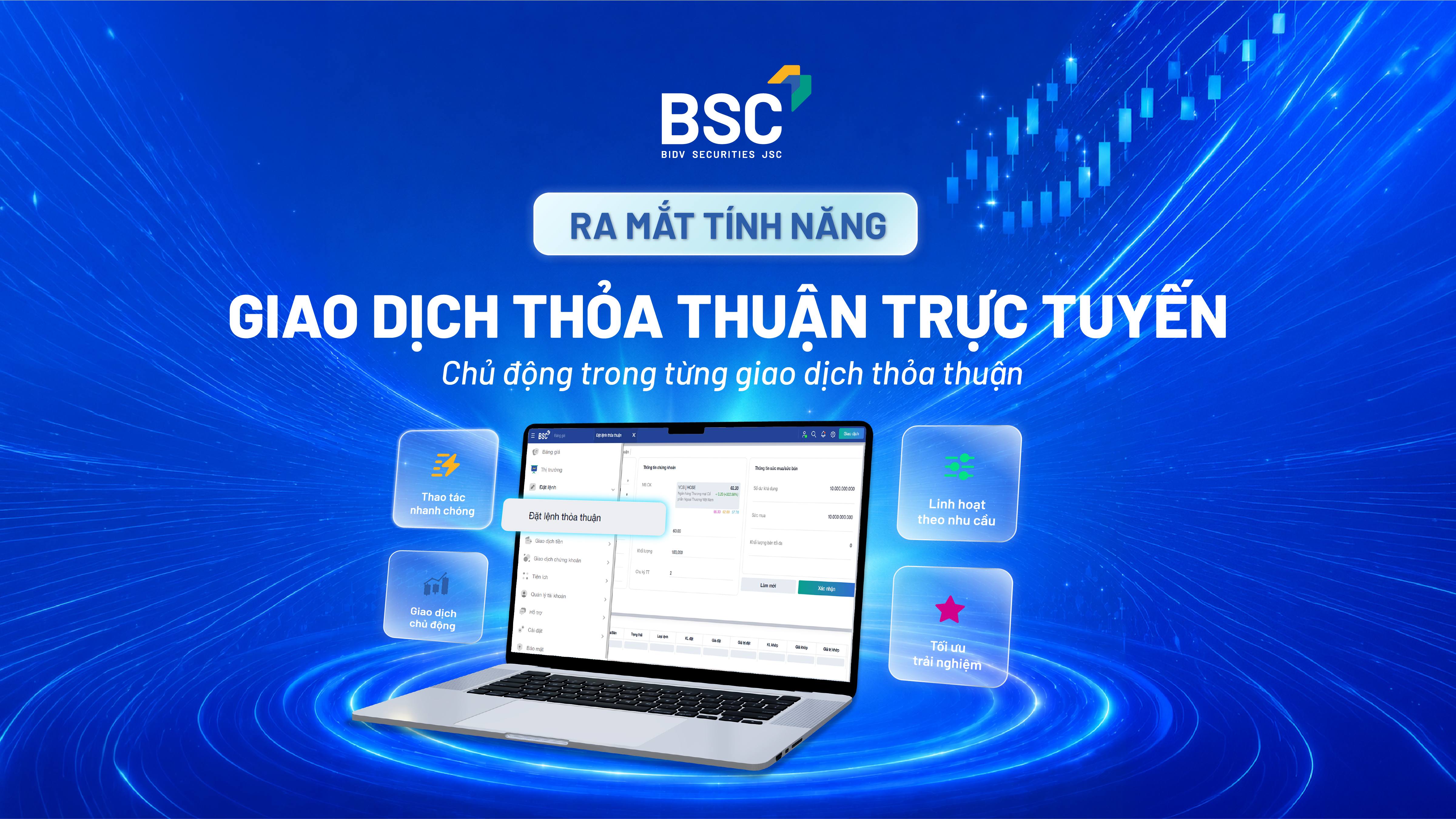 BSC ra mắt tính năng Giao dịch thỏa thuận trực tuyến trên nền tảng WebTrading