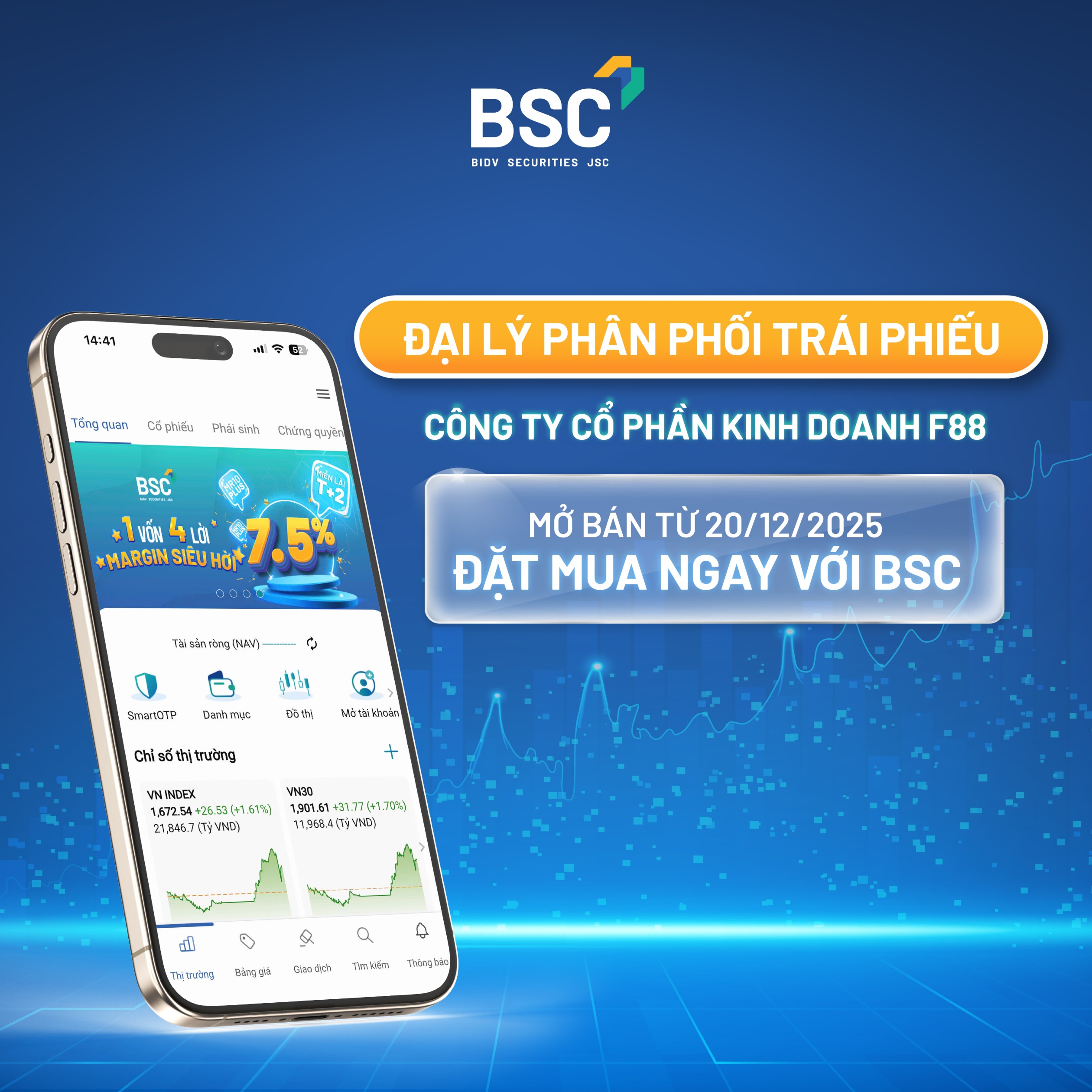 BSC - Hướng dẫn Nhà đầu tư đăng ký mua Trái phiếu ra công chúng (Đợt 1) của Công ty Cổ phần Kinh doanh F88 (Trái Phiếu F88BOND.PO.01) bằng hình thức trực tuyến