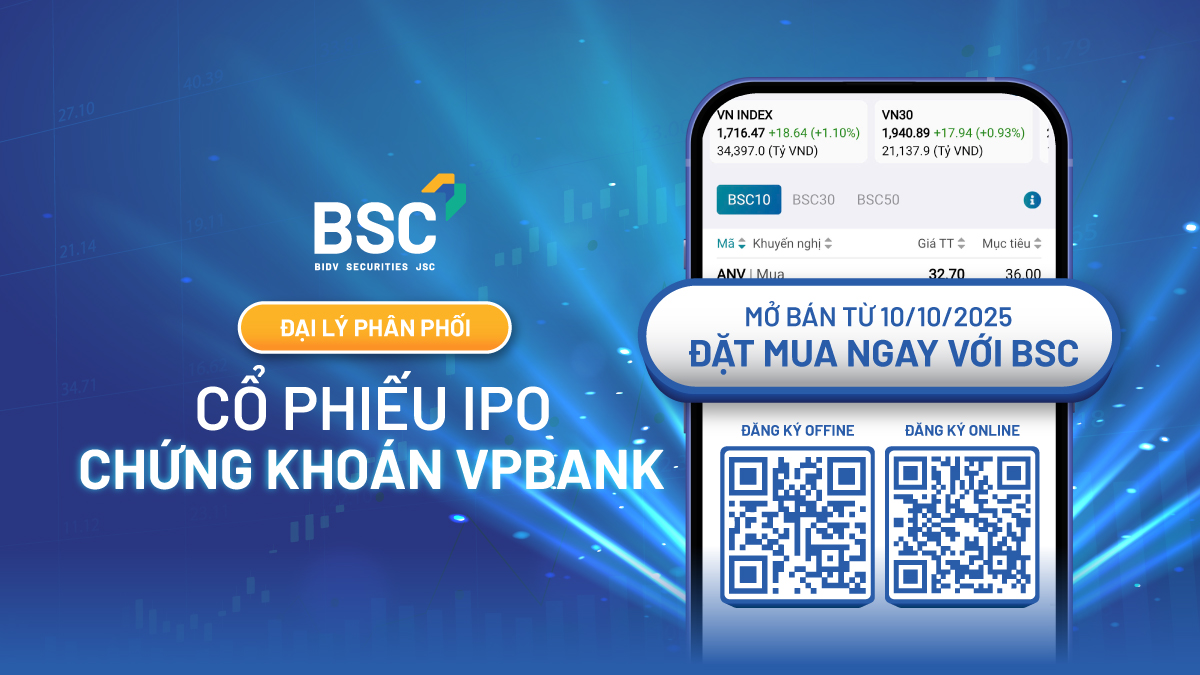 BSC - Hướng dẫn Nhà đầu tư tham gia đăng ký mua cổ phiếu VPBankS bằng hình thức online 