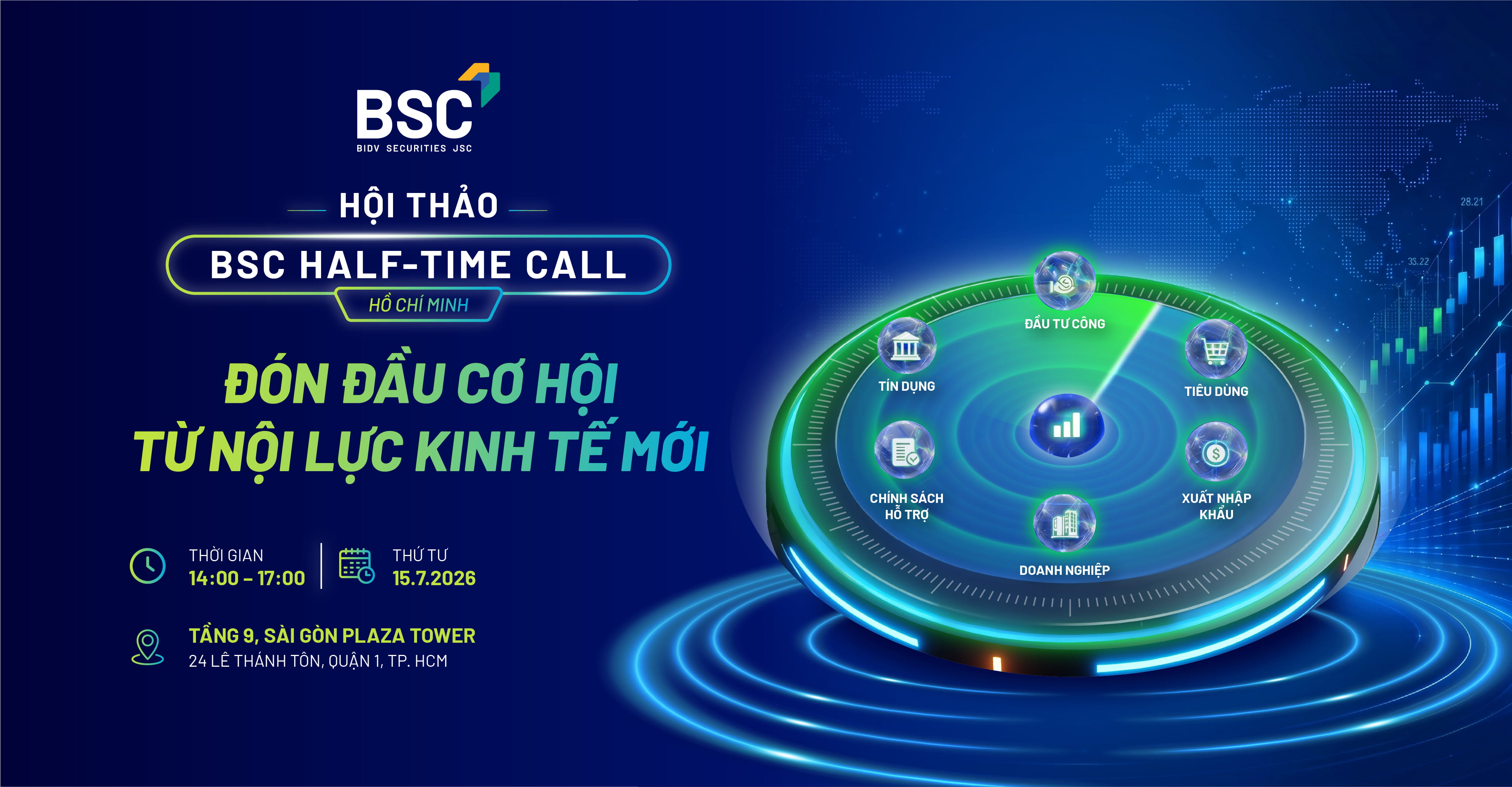 Hội thảo Chứng khoán BSC tại Hồ Chí Minh: Đón đầu cơ hội từ nội lực kinh tế mới